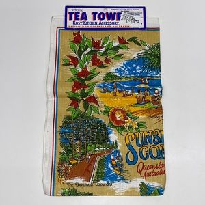 Wren Tea Towel kosy kitchen accessory Hand printed designed queensland australia